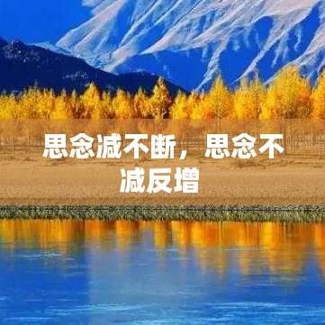 思念減不斷，思念不減反增