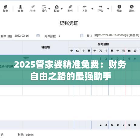 2025管家婆精準(zhǔn)免費：財務(wù)自由之路的最強助手