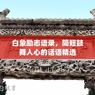 白象勵志語錄，簡短鼓舞人心的話語精選