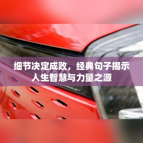 細節(jié)決定成敗，經(jīng)典句子揭示人生智慧與力量之源