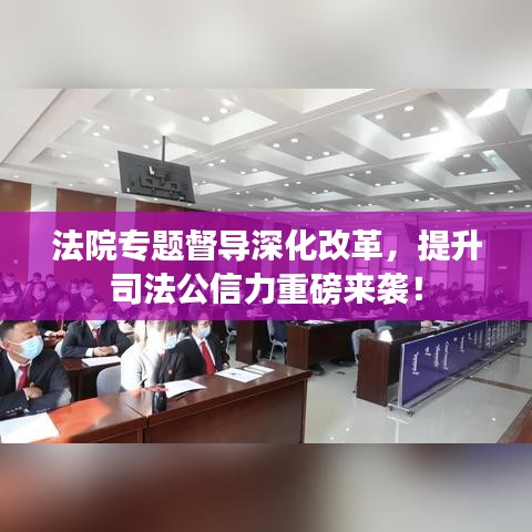 法院專題督導深化改革，提升司法公信力重磅來襲！